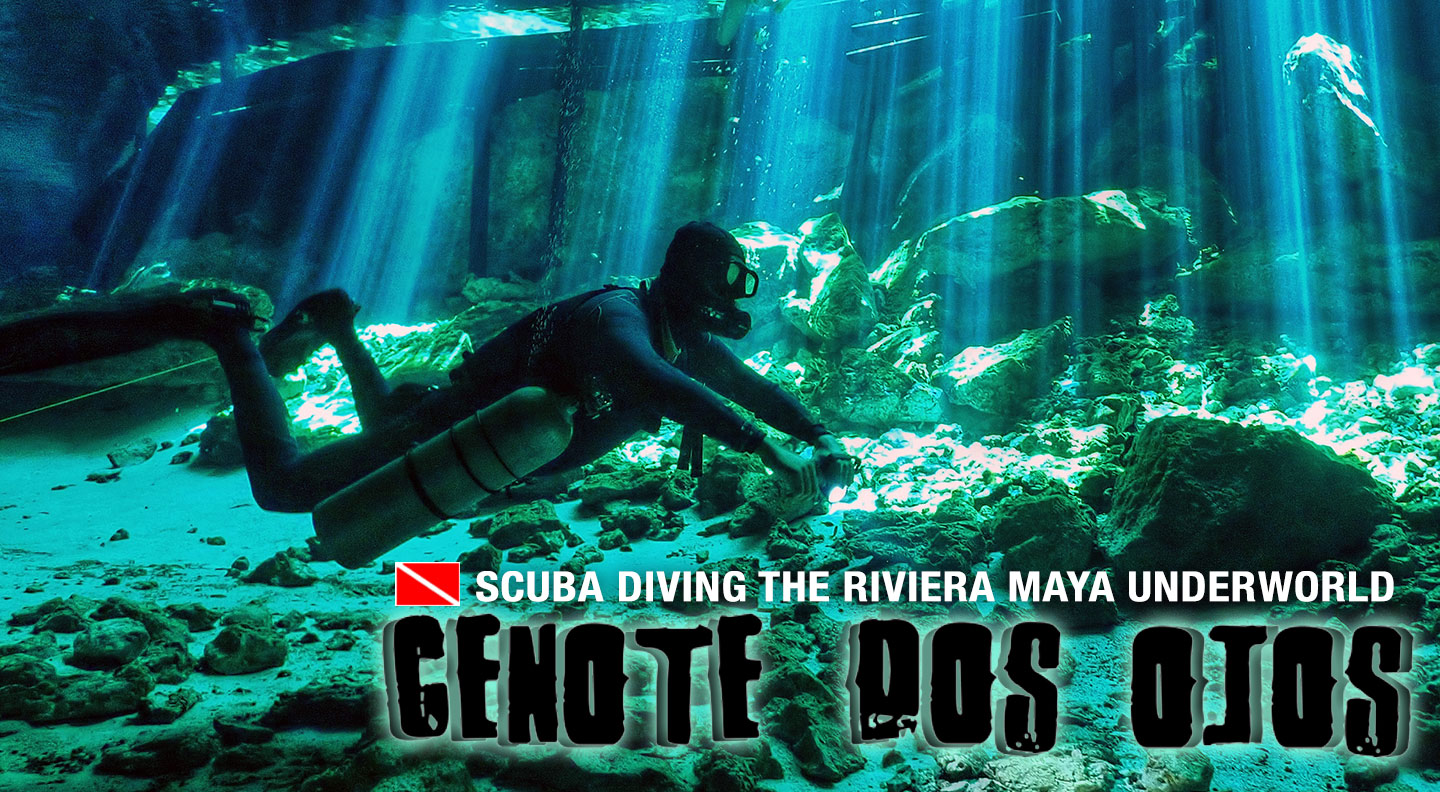 Scuba Diving Cenote Dos Ojos, Tulum Mexico