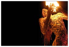 Burning Man is really about many many things, but if there is one thing that ties it together is the art, especially burning it. Flame, fires, torches, burning.  Burning the ropes, the shackles around ourselves is a very strong theme throughout the week, resonating with many artists, including this amazing statue made from metal and fire. Fire is a type of renewal. It is one of the primal forces of the earth, of the universe. Fire shapes mankind in nearly every way.