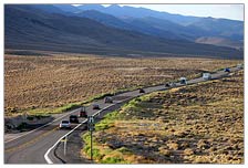 I'd just dropped off my dogs at my cousin's place in Reno. She'd been nice enough to watch the dogs for the week. Just a couple hours outside of Reno, this normally quiet highway was bumper to bumper traffic of people heading to Burning Man.